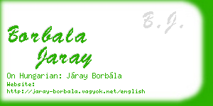 borbala jaray business card
